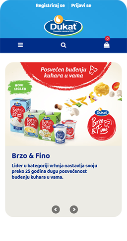 Izrada web shopa za Dukat Shop